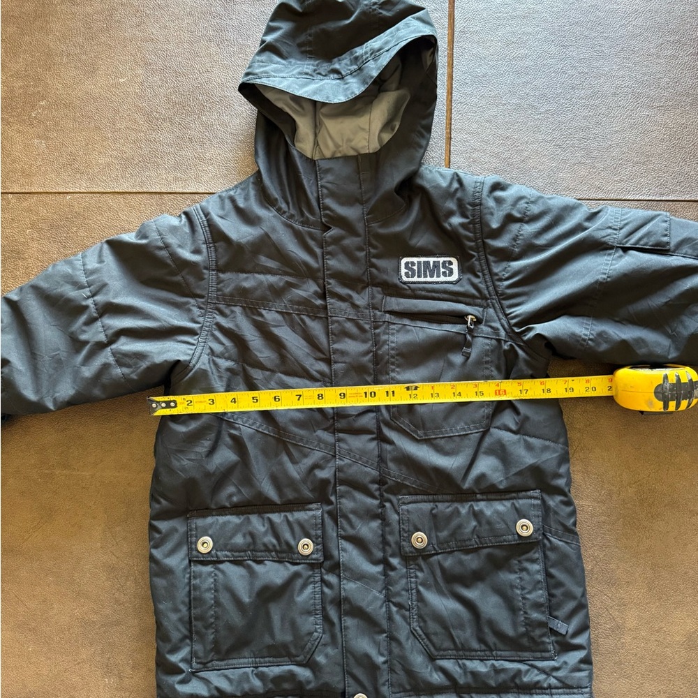Sims Kids Black ski Hooded Jacket